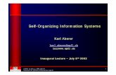 Self-Organizing Information Systemslsir.epfl.ch/aberer/files/Talks/inaugural talk final version... · Self-Organizing Information Systems Karl Aberer ... – global information system
