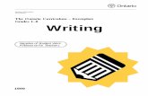 The Ontario Curriculum – Exemplars Grades 1–8 Writingschoolweb.tdsb.on.ca/Portals/swansea/docs/Writing Exemplars.pdf · In the language document, ... 4 The Ontario Curriculum