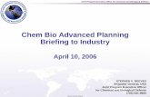 Chem Bio Advanced Planning Briefing to Industryproceedings.ndia.org/6370/Reeves.pdf · Joint Program Executive Office for Chemical and Biological Defense 060410_APBI_BG_Reeves 1 STEPHEN