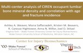 'Multi-center analysis of CIREN occupant lumbar bone ... · •873 occupants (372 M, 501 F) across 8 centers ... "Multi-center analysis of CIREN occupant lumbar bone mineral density