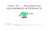 Unit 8 – Geometry QUADRILATERALS Chapter 8 Packetx.pdf... Angles of Polygons ... How can you use the number of triangles formed by the diagonals to figure out the sum of all the