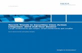 Recent Trends in Securities Class Action Litigation: 2013 ... · Recent Trends in Securities Class Action ... Recent Trends in Securities Class Action Litigation ... The number of