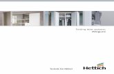 Folding door systems - Hettich · Set contains all the parts required for 1 folding sliding door with 2 panels Set comprises: 1 tandem running component with height adjustment