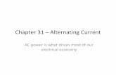 Chapter 31 Alternating Current - PML · Chapter 31 – Alternating Current ... • Because this is a series circuit theBecause this is a series circuit, the current is the same ...