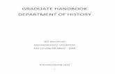 GRADUATE HANDBOOK DEPARTMENT OF HISTORYhistory.msu.edu/graduate/files/2010/03/2010-Grad-Handbook.pdf · and practices they acquire through rigorous professional training. At ... qualifies