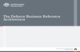 The Defence Business Reference Architecture - MilCIS … · •How the business reference architecture ... •Identify Business/Military Capabilities within each Domain – based