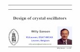 Design of crystal oscillators - Extra Materialsextras.springer.com/2006/978-0-387-25746-4/Chapter_22.pdfBasic three-point oscillator Colpitts : 1-pin X=D Santos : 1-pin X=G Willy Sansen