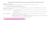 Writing Chemical Formulas and Chemical Reactionsarthurscience.weebly.com/uploads/5/0/9/2/5092096/teacher_unit_2... · Writing Chemical Formulas and Chemical Reactions Chemical Formula