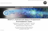 MSFC’s Advanced Space Propulsion Formulation Task · Technologies Addressed in Formulation Task. 7 ... ISP: OCT In-Space Propulsion Project ... Microsoft PowerPoint - M12-2274