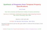 Synthesis of Programs from Temporal Property Speciﬁcationsfrankel/HonoraryDay09/Slides/AmirPnueli.pdf · Synthesis of Programs from Temporal Property Speciﬁcations Amir Pnueli