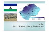 Lesotho Post Disaster Needs Assessment · losses caused by the floods is 462.7 million Maloti or 66.1 million US$ ... Microsoft PowerPoint - Lesotho Presentation WRC T03.pptx Author: