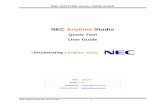 NEC ANYTIME Studio USER GUIDE · NEC ANYTIME Studio USER GUIDE NEC Anytime Studio User Guide 5 Channel Partners: Login with your credentials (verified Solutions Integrator/Reseller/Distributor/Channel