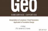 Interpretation of Limestone / Chalk Parameters … · Interpretation of Limestone / Chalk Parameters Applicable to Foundation Design L Kellezi ... • Axial Bearing Capacity of ...