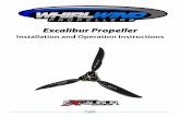 Excalibur Propeller - Whirlwind Propellers Landing Page Propeller. ... Instant push on start up as the blades ... Make sure the propeller is securely pulled up onto the prop-shaft