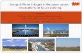 Energy & Water linkages in the power sector … & Water linkages in the power sector ... • India’s per capita electricity consumption is a fraction of that of other ... xxxxxxx