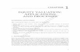 EQUITY VALUATION: APPLICATIONS AND PROCESSES …catalogimages.wiley.com/images/db/pdf/9780470571439.excerpt.pdf · 1 CHAPTER 1 EQUITY VALUATION: APPLICATIONS AND PROCESSES LEARNING
