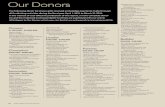 Our Donors - The PMCFonlinereport.thepmcf.ca/2016/DonorList2016.pdfRonald J. Adams Adidas Canada Ltd. ... Loblaw Blue Menu provided ... Lynn and Arnold Irwin Sheldon Jafine Alfred
