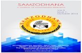 SAMZODHANA - eecmbajournal.in · SAMZODHANA A JOURNAL OF MANAGEMENT RESEARCH Vol 3 Issue 1, October 2014 An ... Kisholoy Roy & Rishav Surana 217 21. A …