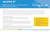 ERP to PLM Integration - KPIT · plm@kpit.com |  ERP to PLM Integration Manufacturer Case Study Summary The largest global manufacturer and marketer of padlocks.
