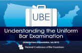 Understanding the UBE - American Bar Association€¦ · Understanding the Uniform ... UCC Art. 9 (Secured Transactions), and Trusts & Estates . Multistate Bar ... MBE Subject Matter