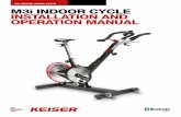 M3i INDOOR GROUP CYCLE M3i INDOOR CYCLE …manuals.keiser.com/downloads/M3i/555518_1_MANUAL__USER_M3i.pdfM3i INDOOR GROUP CYCLE M3i INDOOR CYCLE INSTALLATION AND OPERATION MANUAL.