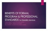 5.9: Handout 1 - ahead-archive.org Conference/Handouts/5.9/AHEAD p… · Learning outcomes for this session 1. Learn how the adoption of standards can assist Disability Support Professionals