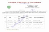 GOVERNMENT ISLAMIA SCIENCE COLLEGE SUKKUR SINDH · GOVERNMENT ISLAMIA SCIENCE COLLEGE SUKKUR SINDH ... the final Seniority of Assistant Professors ... GOVERNMENT ISLAMIA SCIENCE COLLEGE