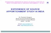 EXPERIENCE OF SOURCE APPORTIONMENT … OF SOURCE APPORTIONMENT STUDY IN INDIA Dr. Prashant Gargava Senior Environmental Engineer Central Pollution Control Board Delhi – 110 032 (Email: