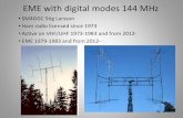 EME with digital modes 144 MHz - sm4ggc.sesm4ggc.se/EME_144_2017.pdf · EME with digital modes 144 MHz • SM4GGC Stig Larsson • Ham radio licensed since 1973 • Active on VHF/UHF