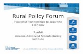 Rural Policy Forum - AZRDCazrdc.org/wp-content/uploads/2014-forum-docs... · Micro Circuit Mask Design AAS Electro/Mechanical Drafting AAS ... Services and Outreach to Build the workforce