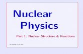 Nuclear Physics - iiNetmembers.iinet.net.au/~gadam/lectures/Nuclear_1.pdfBinding Energy Mass Defect Binding Energy Non-SI units: ’u’ and MeV Nuclear vs Atomic Masses Example Binding