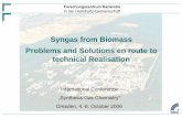Syngas from Biomass Problems and Solutions en route to ... · Forschungszentrum Karlsruhe in der Helmholtz-Gemeinschaft Syngas from Biomass Problems and Solutions en route to technical