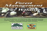 MF2899 Forest Management for Wildlife - KSRE Bookstore · 2 Forest Management for Wildlife Wildlife is an integral part of the wooded areas of Kansas and a resource that is favored