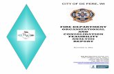 FIRE DEPARTMENT ORGANIZATIONAL AND … · city of de pere, wi fire department organizational and consolidation feasibility analysis table of contents rw management group, inc. i