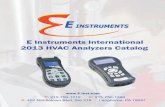 E Instruments International 2013 HVAC Analyzers Catalog · 2013 HVAC Analyzers Catalog Langhorne, ... Cheat Sheet, Water Trap, Paper ... E Instruments International P:215-750 ...
