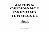 ZONING ORDINANCE PARSONS TENNESSEE€¦ ·  · 2017-08-02B. Definitions C. Zoning Affects ... H. Required Yard cannot be used by Another Building I. Rear Yard Abutting a Public Street