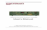 User's Manual - BSWUSA.com Broadcast Transmitter User's Manual ©2007 Crown Broadcast, a division of International Radio and Electronics Corporation 25166 Leer Drive ... Revision Control