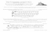 THE CATHEDRAL OF SAINT PAUL - WordPress.com · Welcome to the Cathedral of Saint Paul ... in Gregorian and modern musical notation, ... of transcribed improvisations based on the