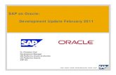 SAP on Oracle: Development Update February 2011 · SAP on Oracle: Development Update February 2011 ... – SAP and Oracle use NetApp for most development and ... ¾New RAC 11.2 for