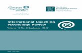 International Coaching Psychology Review - Madston … · International Coaching Psychology Review l Vol. 12 No. 2 September 2017 73 Editorial this brief text as a useful resource