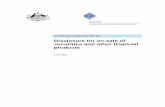 cp33 on-sale securities - ASIC Homedownload.asic.gov.au/files/on-sale_securities.pdf · ASIC DISCUSSION PAPER: DISCLOSURE FOR ON-SALE OF SECURITIES AND OTHER FINANCIAL PRODUCTS ©Australian