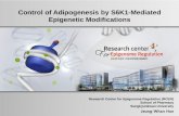 Control of Adipogenesis by S6K1-Mediated Epigenetic ...icdm2016.diabetes.or.kr/file/slide/S3-4.pdf · Control of Adipogenesis by S6K1-Mediated Epigenetic Modifications Jeung-Whan