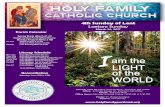 4th Sunday of Lent Laetare Sunday - Holy Family Parish · Liturgy Schedule Mon 3/27 8:00 AM ... "light to the nations" and a "beacon of hope" to ... RCIA Elect. Please continue to