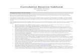 Cumulative Reserve Subfund - Seattle · Cumulative Reserve Subfund Ben Noble, Director ... Real Estate Excise Tax II ... in the 2015. The added REET support, ...