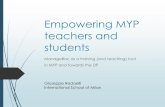 Empowering MYP teachers and studentsschd.ws/hosted_files/mbconferencethehague2016/41/Empowering MYP... · Empowering MYP teachers and students ManageBac as a training (and teaching)