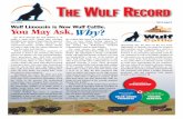 THE WULF RECORD - Wulf Cattle - Home€¦ ·  · 2016-06-06decline. The opportunity to design a predictable feeder calf using Wulf genetics on Jersey cows met ... total value of