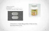 Vitamin C And Ibuprofen Effects On Escherichia Coli science/PJAS/pjas 2013...Ibuprofen/Vitamin C • Ibuprofen-anti-inflammatory drug that is used to reduce hormones-used for inflammation