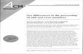 Sex differences in the processing of odd and even numbers · Sex differences in the processing of odd and even ... odd and even stimuli will vary as a ... (1992) Cross-cultural test