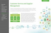 Customer Service and Supplier Management Customer Service and Supplier Management€¦ ·  · 2014-07-25controls and eco-friendly product specifications, ... – Business Continuity