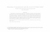 Monetary Commitment and the Level of Public Debt - … · Monetary Commitment and the Level of Public Debt Stefano Gnocchiyand Luisa Lambertiniz June 29, 2015 Abstract ... ation target,